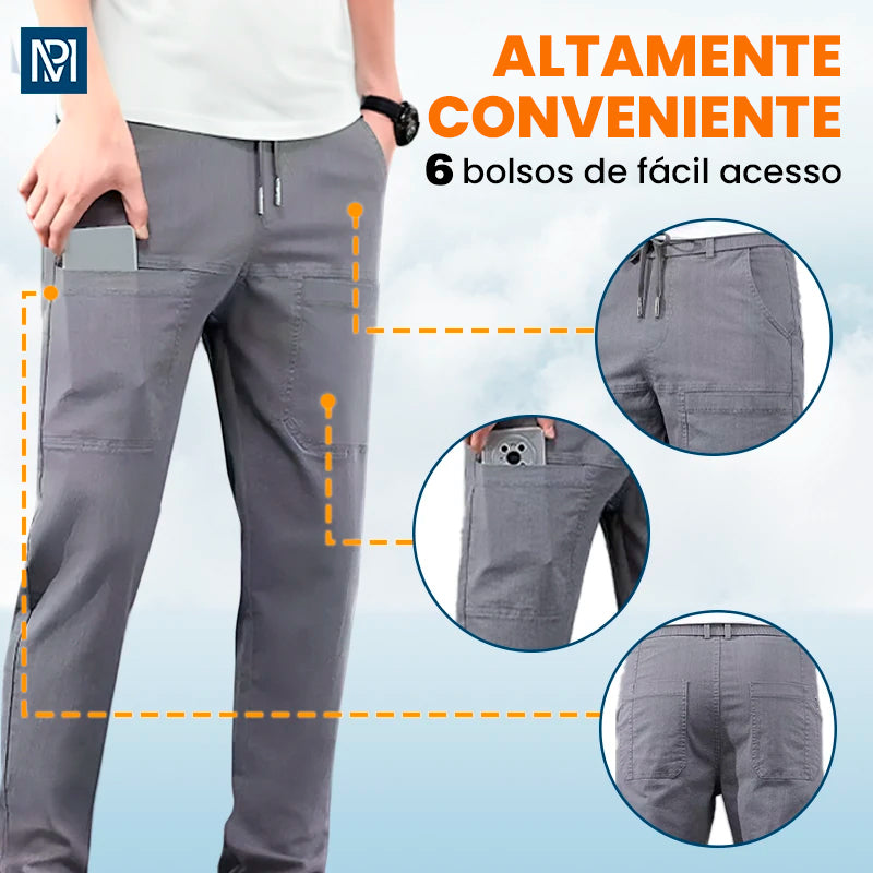 Kit 2 Calça Cargo Slim Italian - A nº 1  em Conforto!