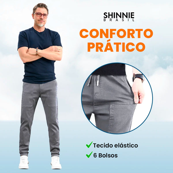 Kit 2 Calça Cargo Slim Italian - A nº 1  em Conforto!